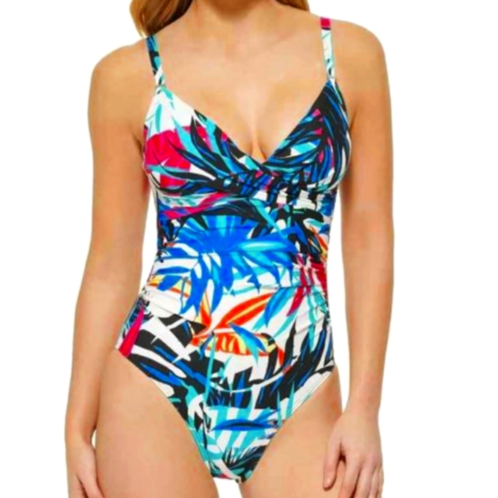 Calvin Klein twist front one piece swimsuit sz 12